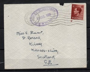 GB KEVIII 1936 cover Southampton Paquebot Posted on High Seas WS28999