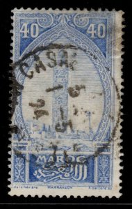 French Morocco Scott 65 Used Tower at Marrakesh stamp