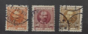 Denmark SC#76-78 Used F-VF SCV$12.50...nice bargain!!