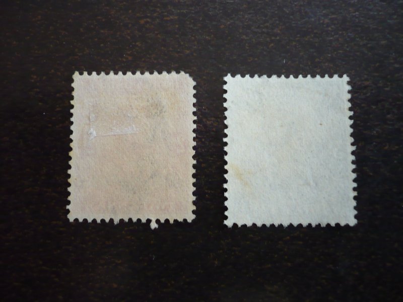 Stamps - Bahrain - Scott# 1, 6 - Used Part Set of 2 Stamps