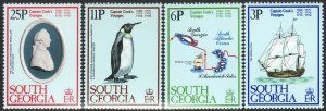 1979 South Georgia Captain Cook voyages complete set MNH Sc# 52 / 55 CV $6.75