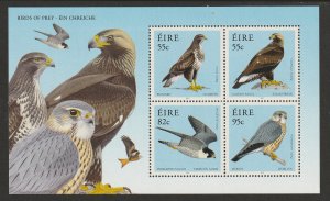 BIRDS-IRELAND #1894a BIRDS OF PREY S/S MNH