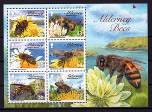 ZAYIX Alderney 343a MNH Insects Bees Nature Flowers 101623SM55M