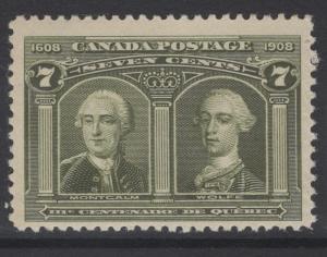 CANADA SG192 1908 7c OLIVE-GREEN MNH