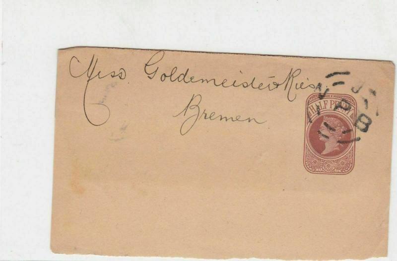 victorian circled N P B cancel + harrison on bk stamped postal wrapper ref 21347