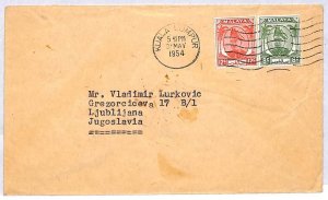 ai1620 - MALAYA  - Postal History - COVER  to YUGOSLAVIA Slovenia 1954