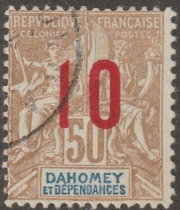 Dahomey, Scott#39,  used, hinged, 10 , red