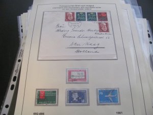 SWITZERLAND USED STAMPS & COVERS COLL. ON PAGES 1930-2005 $2K-$3K CAT. XF (191)