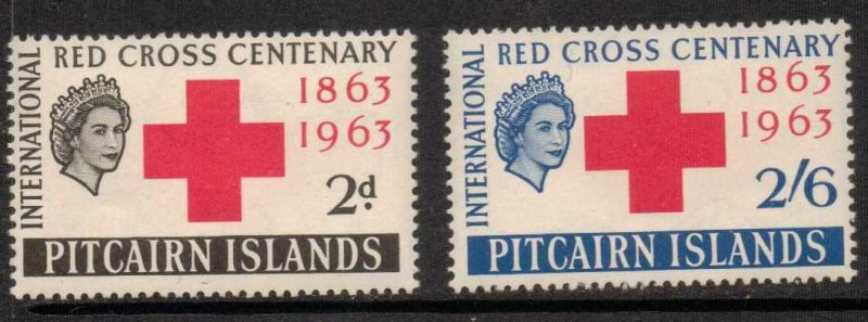 PITCAIRN ISLANDS SG34/5 1963 RED CROSS MNH