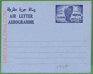 ZA0459 - DUBAI - Postal History - STATIONERY AEROGRAMME - Eagles BIRDS