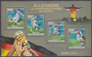 2014 Central African Republic 4860-63KL 2014 FIFA World Cup Brazil 16,00 €