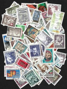 Austria Collection of 100 Different Commemorative Stamps - Used