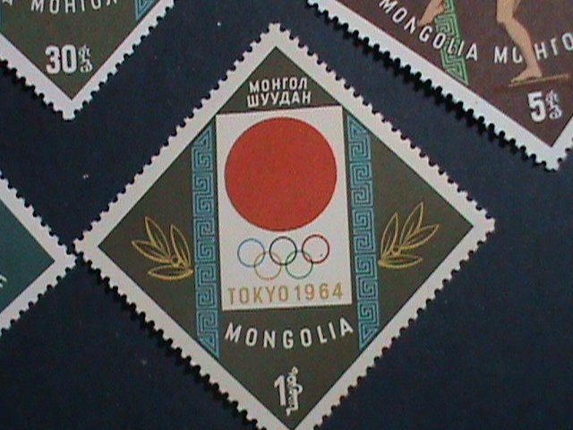 ​MONGOLIA STAMP-1964-SC#351-8 18TH OLYMPIC GAMES TOKYO'64 - MNH SET VERY FINE