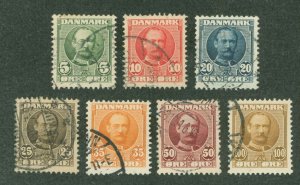 Denmark #72-78 Used Single (Complete Set)