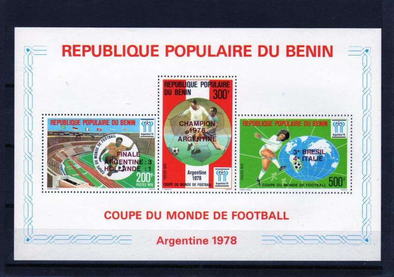 Benin 1978 Argentina World Cup Victory SG MS 702 MNH VF  