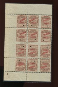16T27S Western Union Telegraph Tete-Beche Gutter Specimen Booklet Pane of Stamps