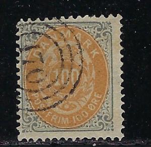 Denmark Scott # 34, used,