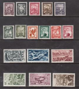 Saar #204 - #220 Mint Never Hinged