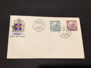Iceland 1959 Death of Jon Thorkelsson first day issue postal cover Ref 60325