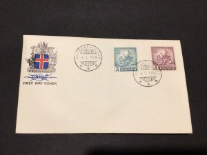 Iceland 1959 Death of Jon Thorkelsson first day issue postal cover Ref 60326