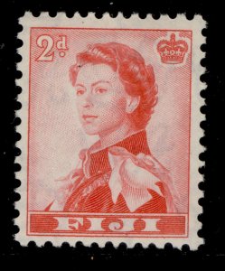 FIJI QEII SG301, 2d rose-red, LH MINT.