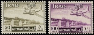 IRQ SC #C7-8 MNH 1949 First Airmail Issue/Diyala Railway CV $13.25