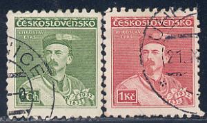 Czechoslovakia Scott # 187 - 188, used