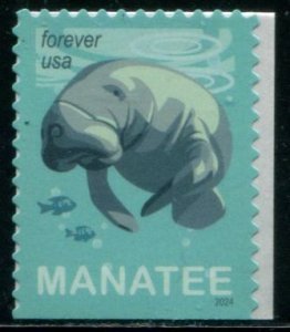 5851 US (68c) Save Manatees SA, MNH bklt sgl