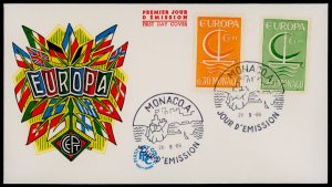 Monaco 639-40 on FDC EUROPA