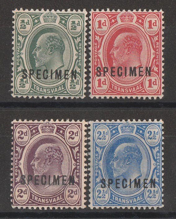 TRANSVAAL 1905 KEVII set ½d-2½d, SPECIMEN, wmk mult crown. MNH **.