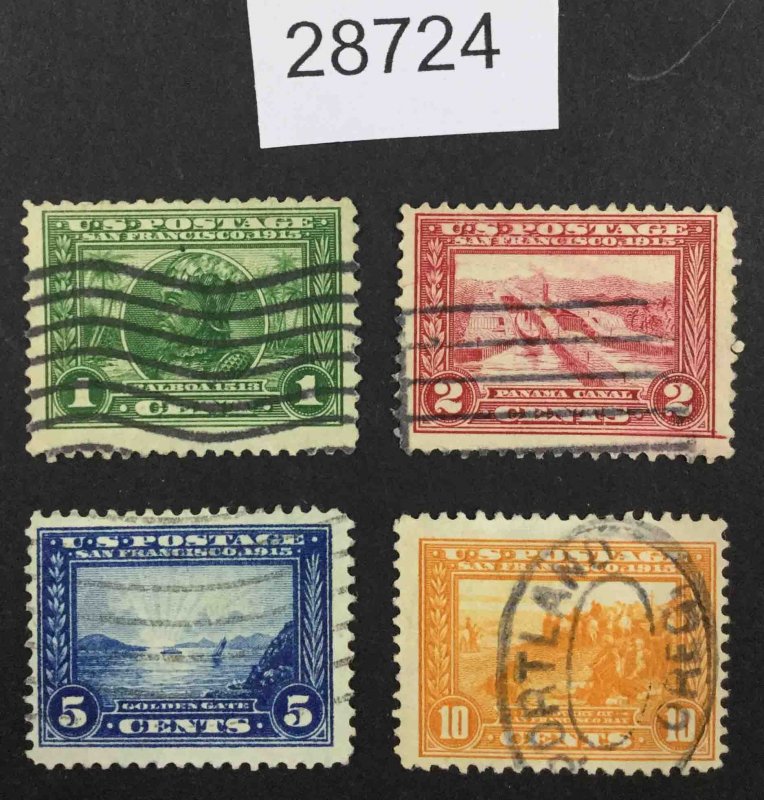 US STAMPS #397-399,400A USED LOT #28724