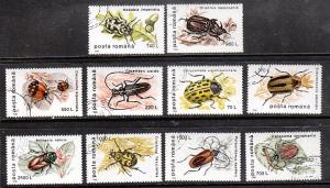 Romania Insects 4082-4091 CTO  VF NH