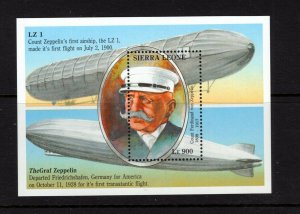 Sierra Leone  #1609 (1992 Count Zeppelin sheet) VFMNH CV $5.00