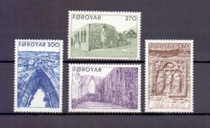 Faroe Islands  #182-185  MNH   1988    Kirkjubour