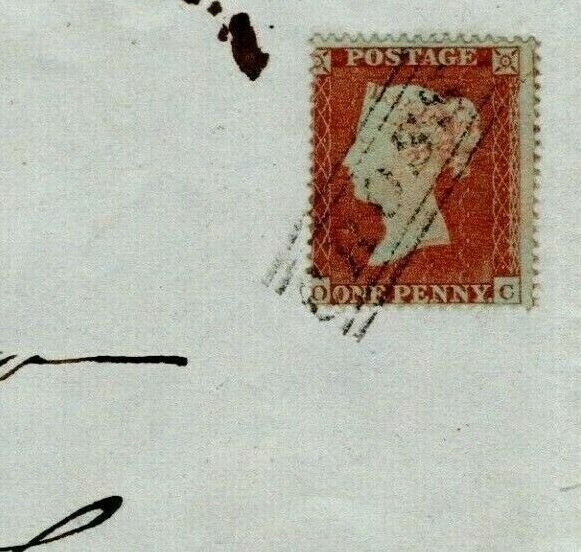 GB Scotland Super SG.18 Cover *CROSS* Scots Local Edinburgh 1d Red 1855 PD217 