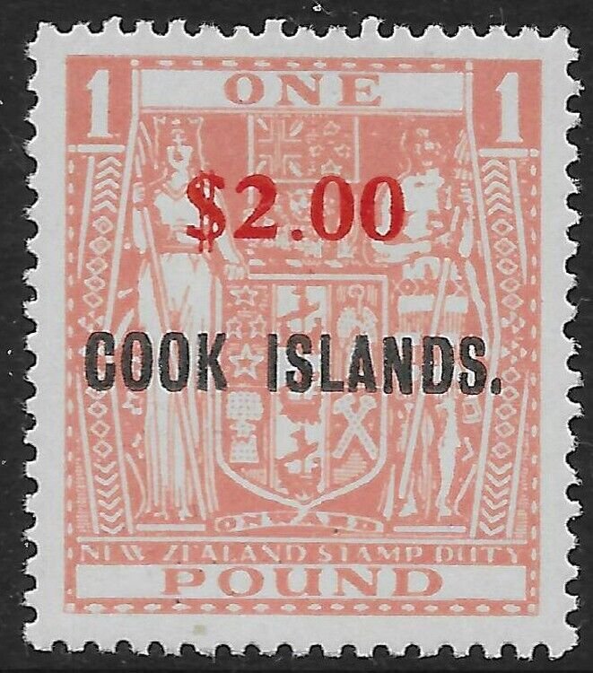 COOK IS. 1967 (6th June) $2 on £1 pink - 17849