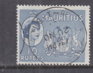 MAURITIUS, 1954 QE 10r. Grey Blue, used.