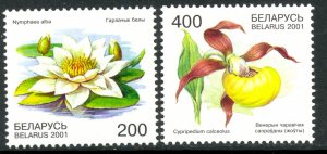 BELARUS 2001 FLOWERS Set Sc 386-387 MNH