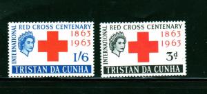 TRISTAN DA CUNHA #  1964  RED CROSS  MINT  VF NH  O.G  a