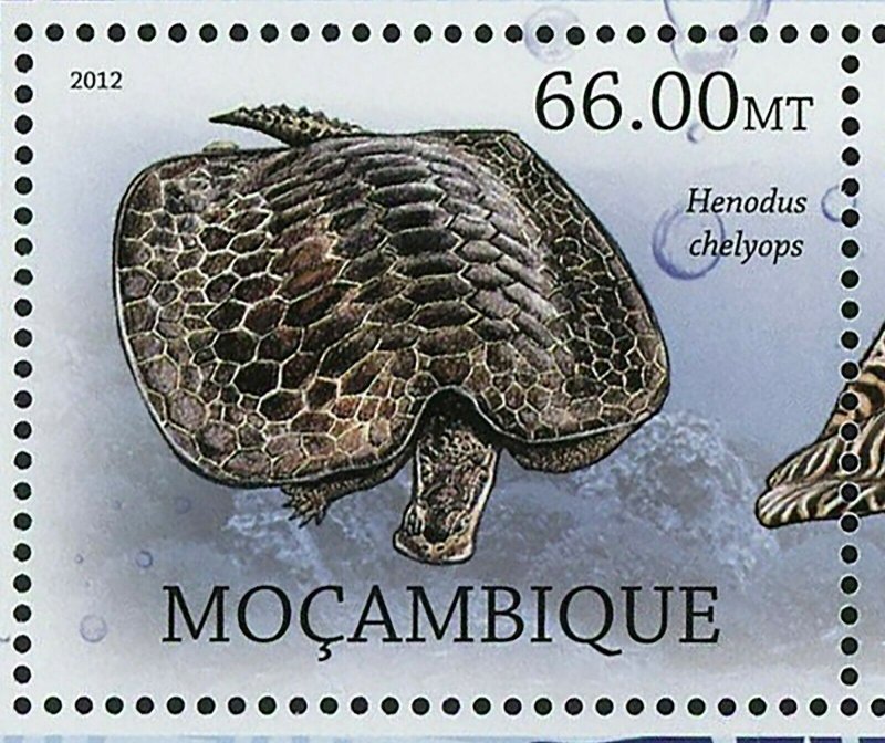 Extinct Marine Animals Stamp Ichthyostega Belemnitida Henodus Chelyops S/S MNH