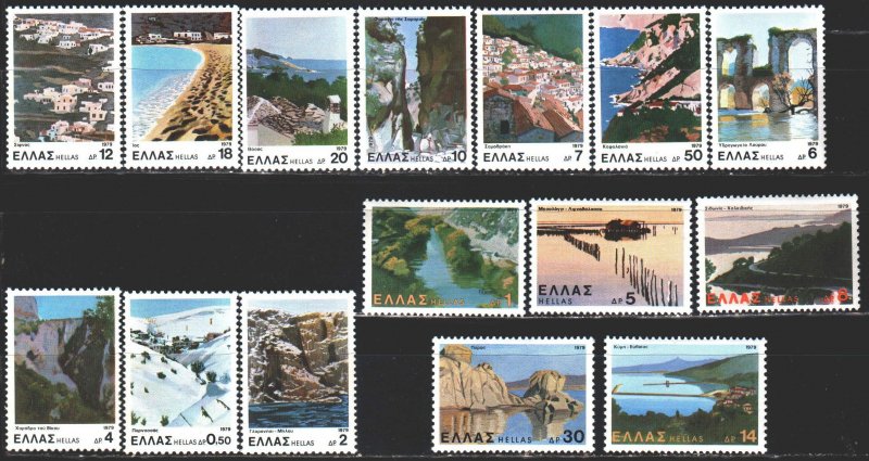 Greece. 1979. 1387-1401. Tourism, landscapes of greece. MNH.