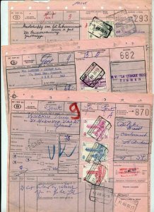 Belgium 1960s Railway Parcel Revenue Documents x 27 (ZZ1522