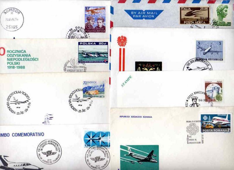 Worldwide; Airmail Covers; Set of 27
