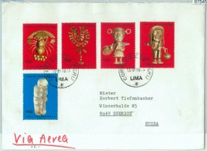 67545 - PERU  - Postal History - COVER 1975 - ARCHEOLOGY Art Jewellery