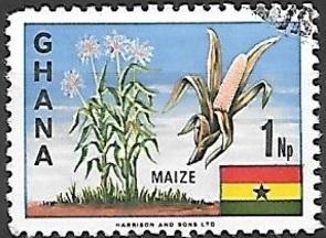 Ghana 1967 1np Corn, used, Scott #286