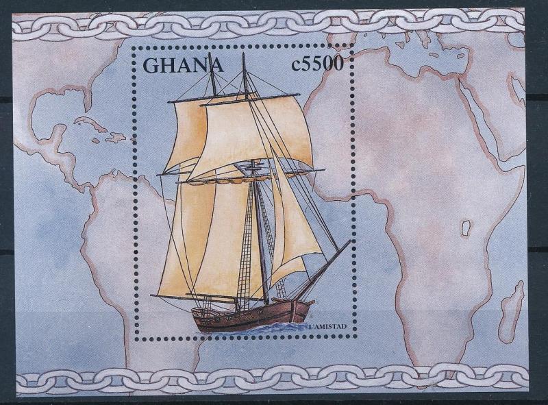 [81295] Ghana 1998 Ships Boats Amistad Sheet MNH
