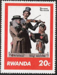 RWANDA Scott 1027 MNH** Rockwell art stamp