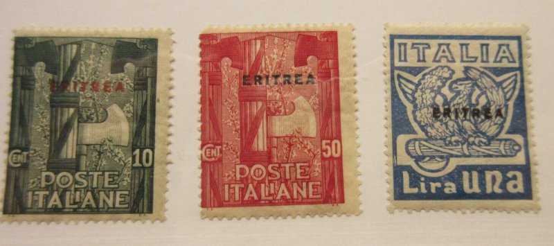 ERITRIA Scott: 69, 71, 72, MINT HINGED, Lot22, Cat $36