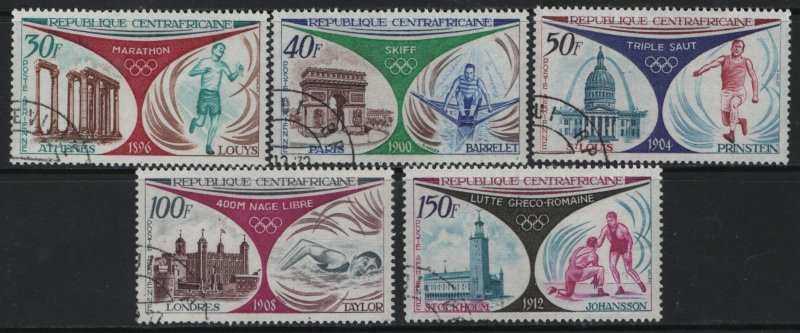 CENTRAL AFRICAN REPUBLIC,C105-C109, (5) SET, USED, 1972 Olympic games