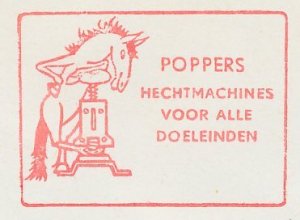 Meter cover Netherlands 1975 Horse - Suturing machine